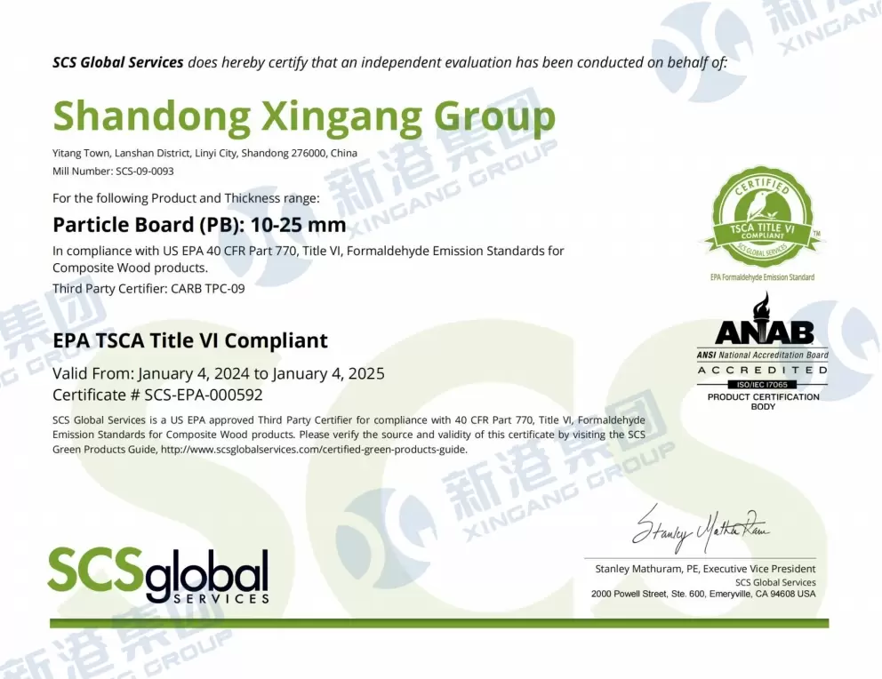 Certificato SCS-EPA-000592